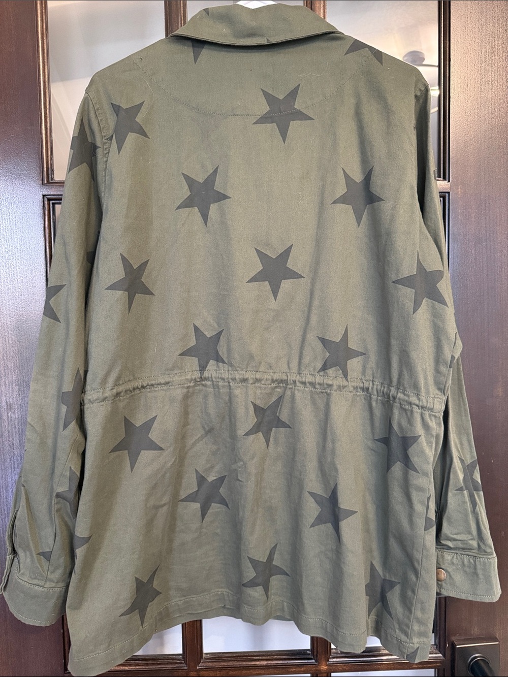 Knox Rose Olive Green Star-Print Utility Jacket - Picture 6 of 6